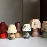 Beaded shade lamp