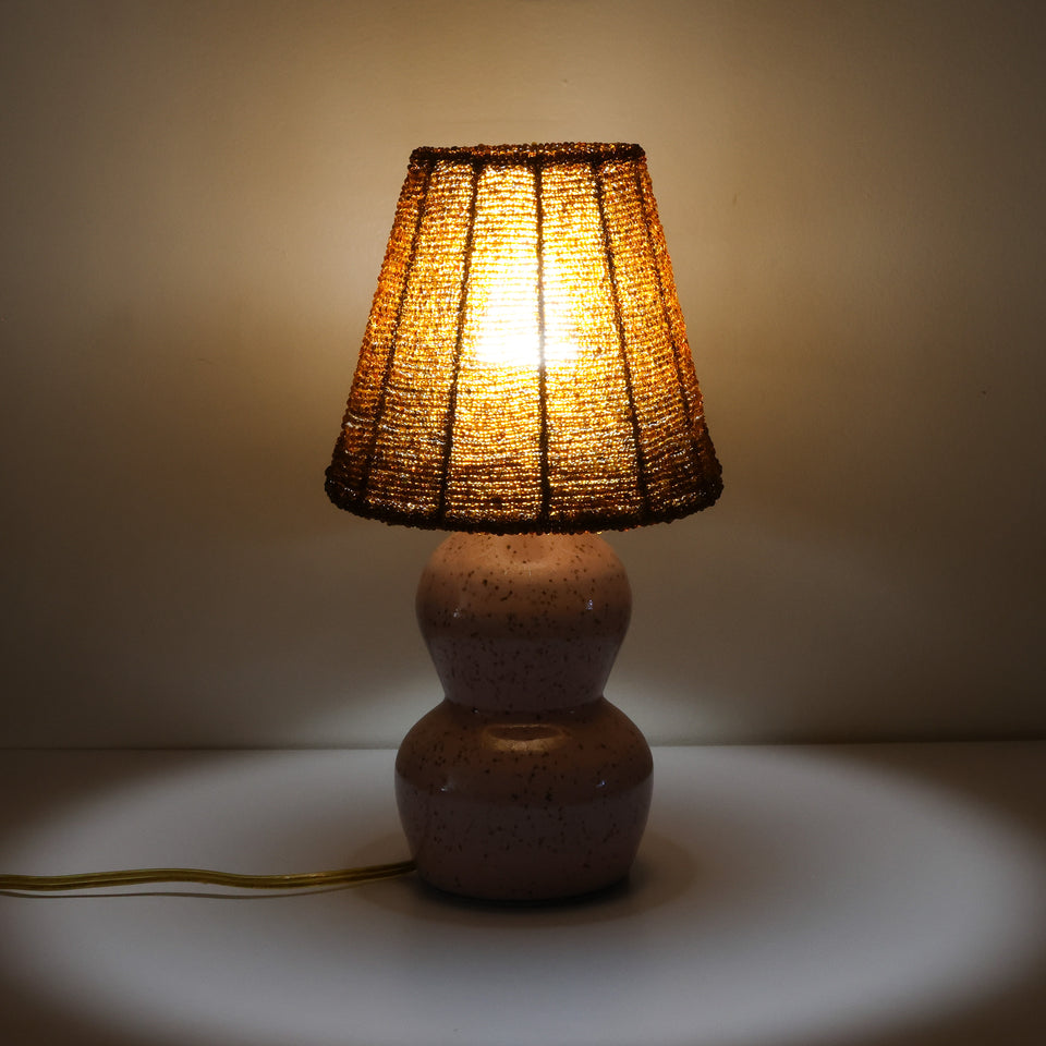 Beaded lady mini lamp